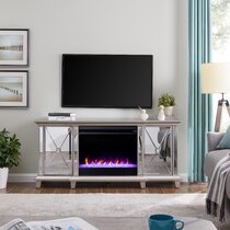 Mirror fireplace store tv stand walmart